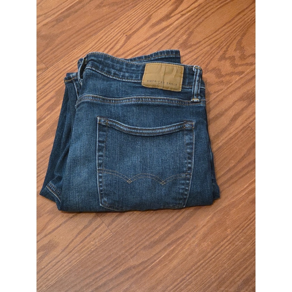 American Eagle Airflex+ Straight Leg Jeans Dark Wash Blue 32x30 Mens Womens